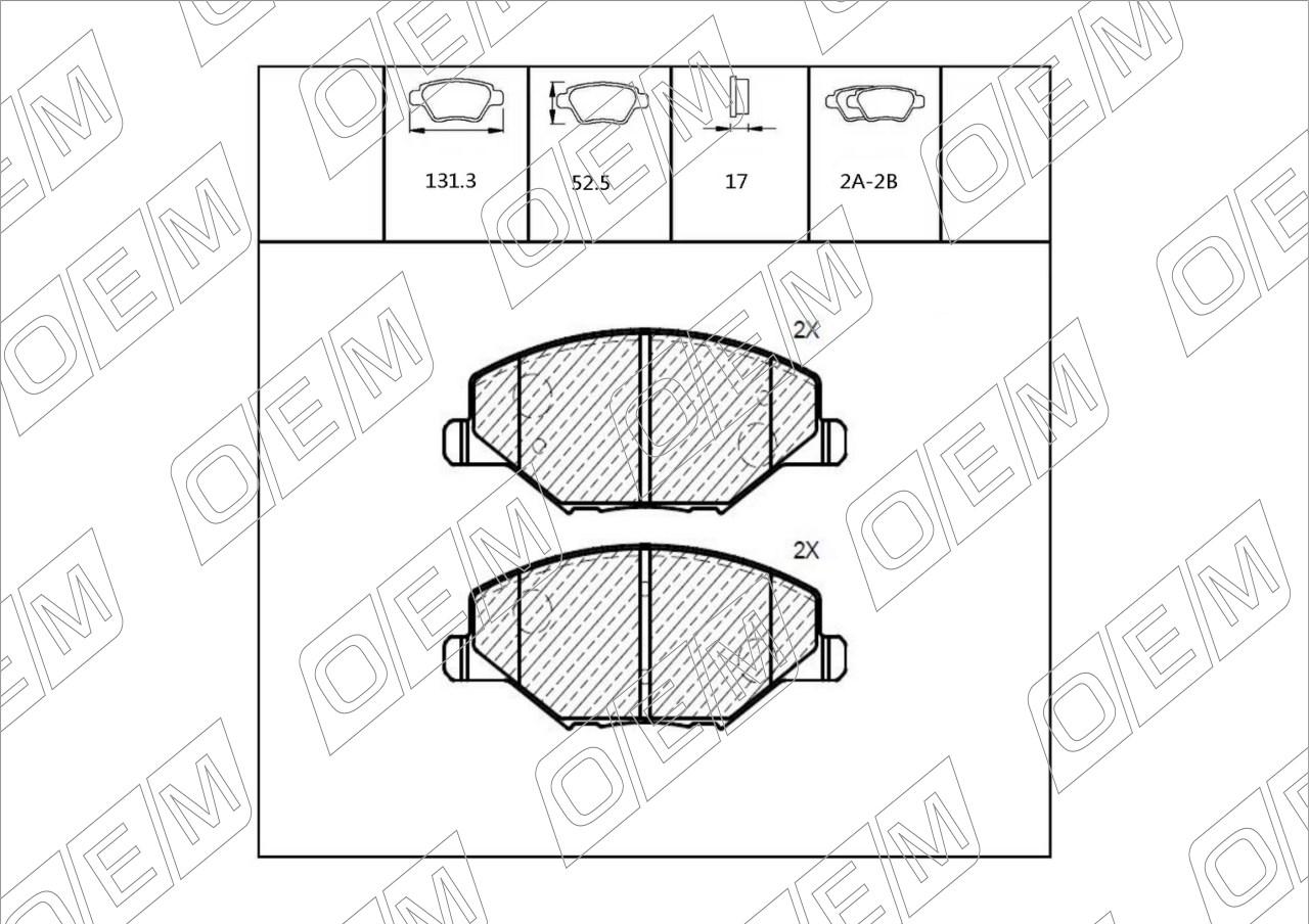 Колодки тормозные дисковые передние  Volkswagen  Polo  5 