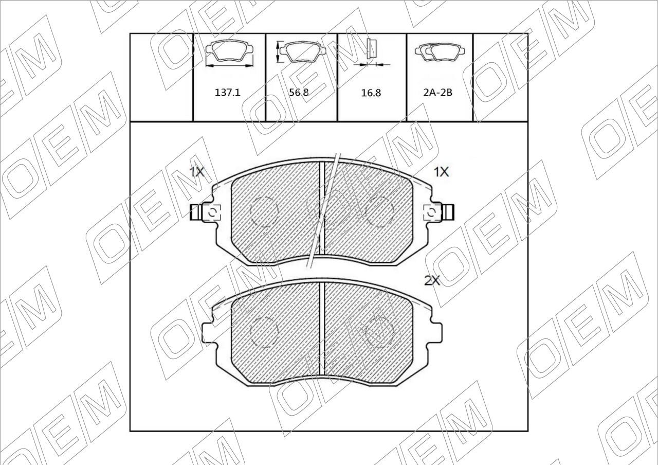 Колодки тормозные дисковые передние  Subaru  Impreza  3 