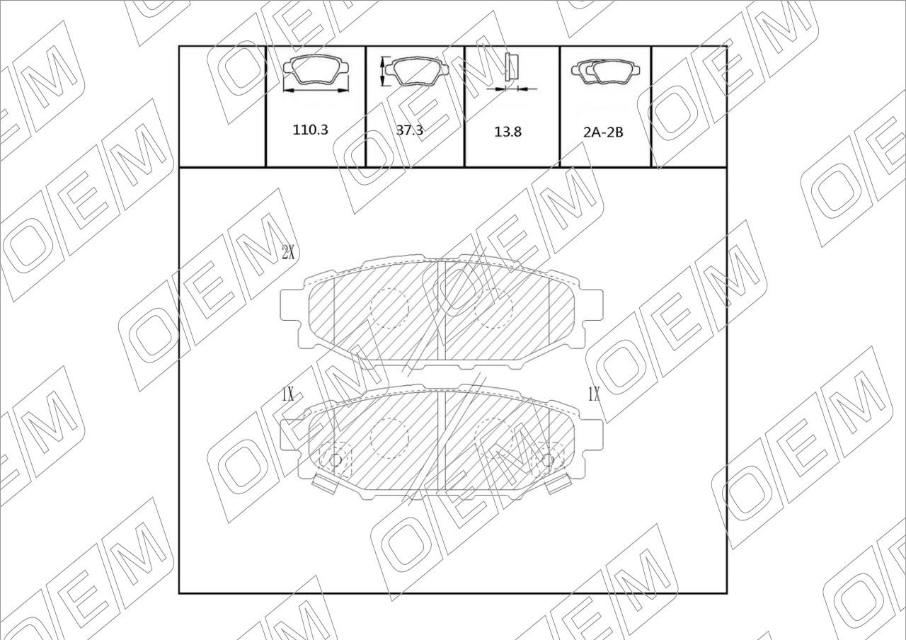 Колодки тормозные дисковые задние  Subaru  Forester  3 