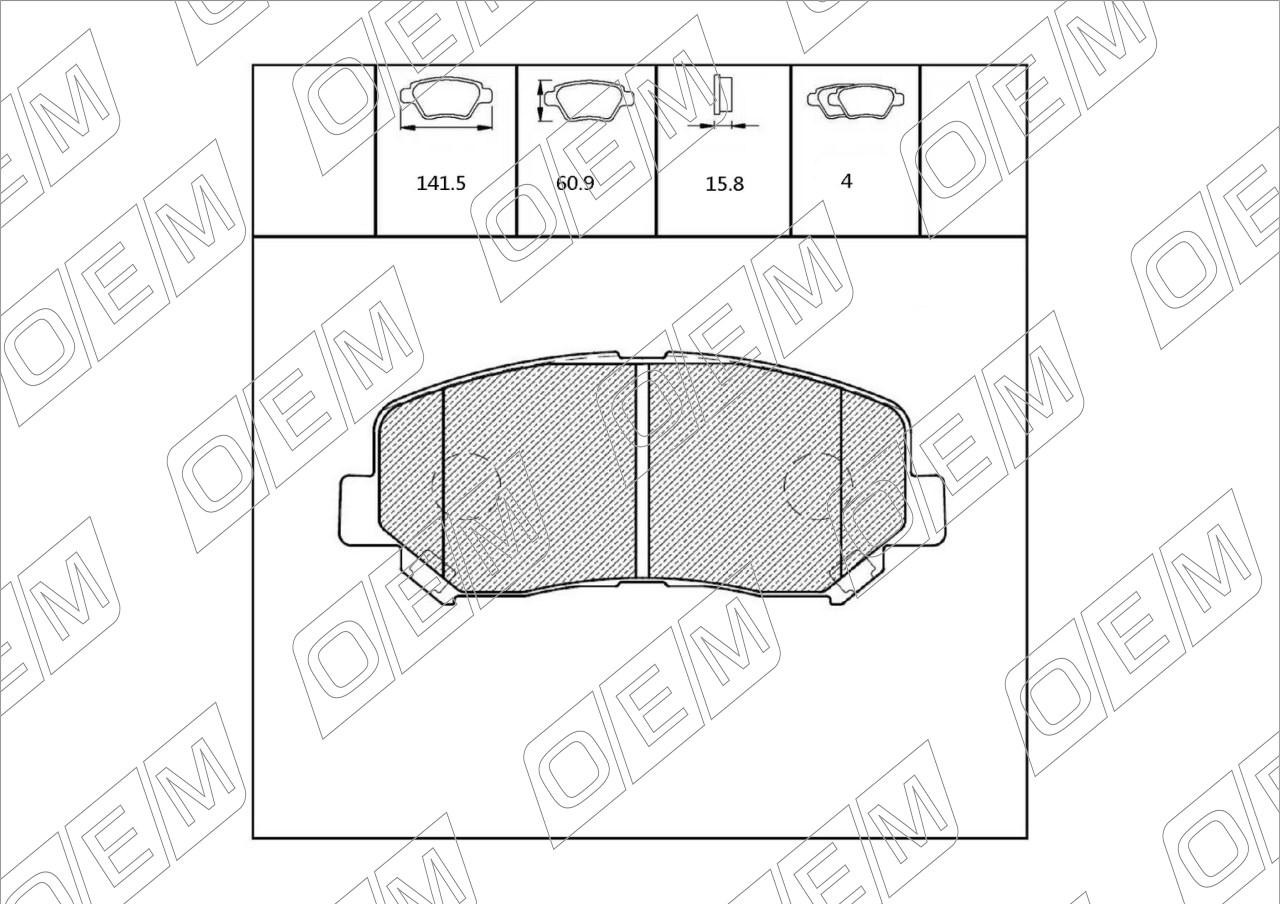 Колодки тормозные дисковые передние  Mazda  CX-5  1 