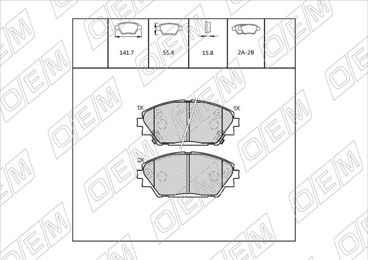 Колодки тормозные дисковые передние  Mazda  3  3 BM 