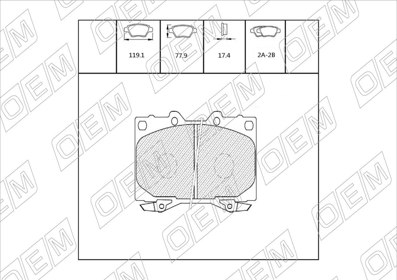 Колодки тормозные дисковые передние  Toyota  Land Cruiser  100 