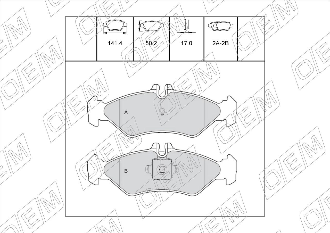 Колодки тормозные дисковые задние  Mercedes-Benz  Sprinter  Br.901-905 