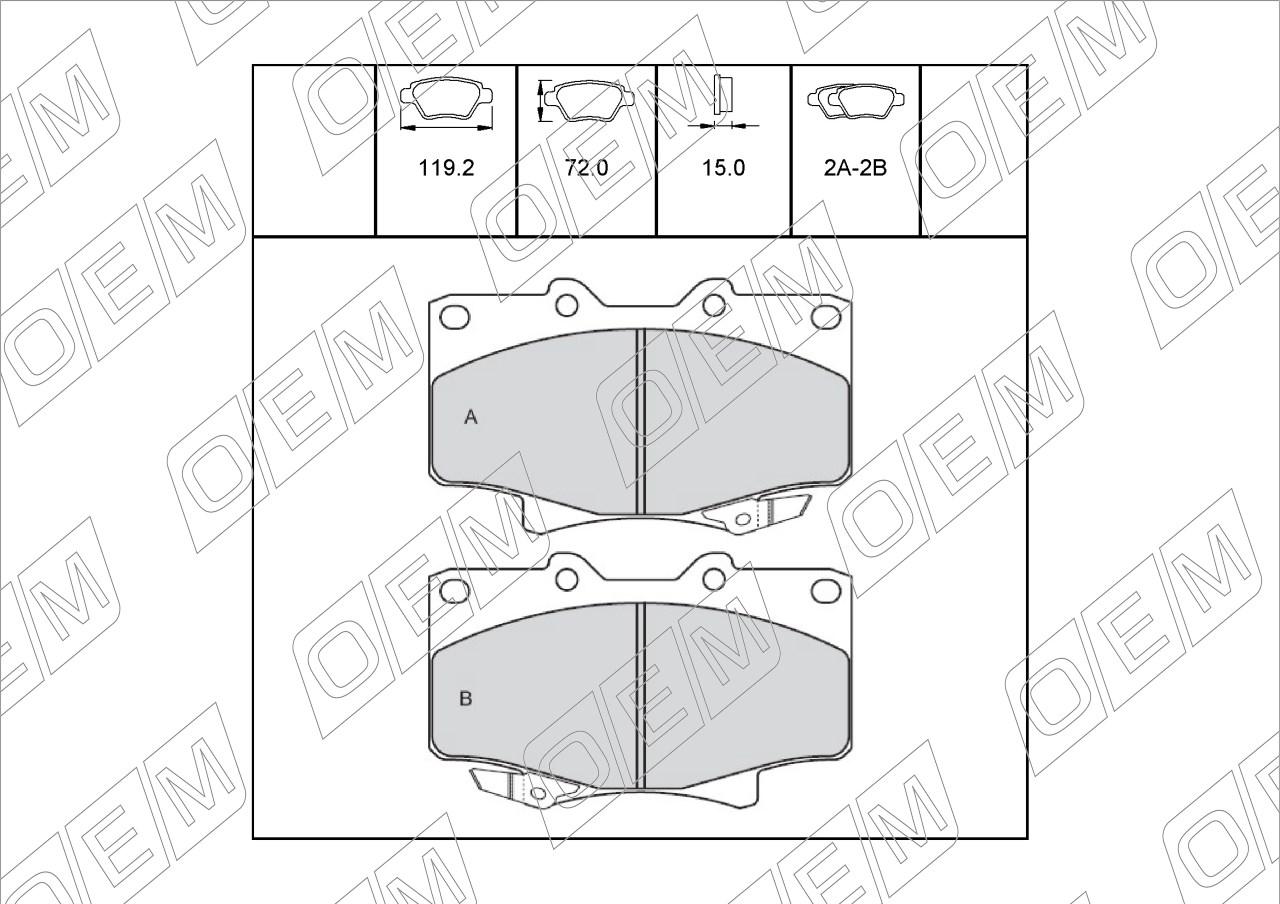 Колодки тормозные дисковые передние  Toyota  Land Cruiser  80 