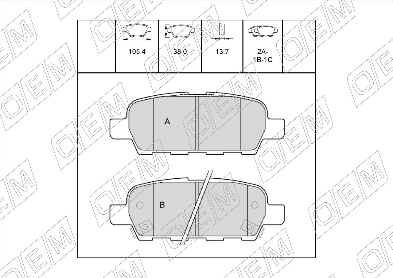 Колодки тормозные дисковые задние  Nissan  Qashqai  1 j10 