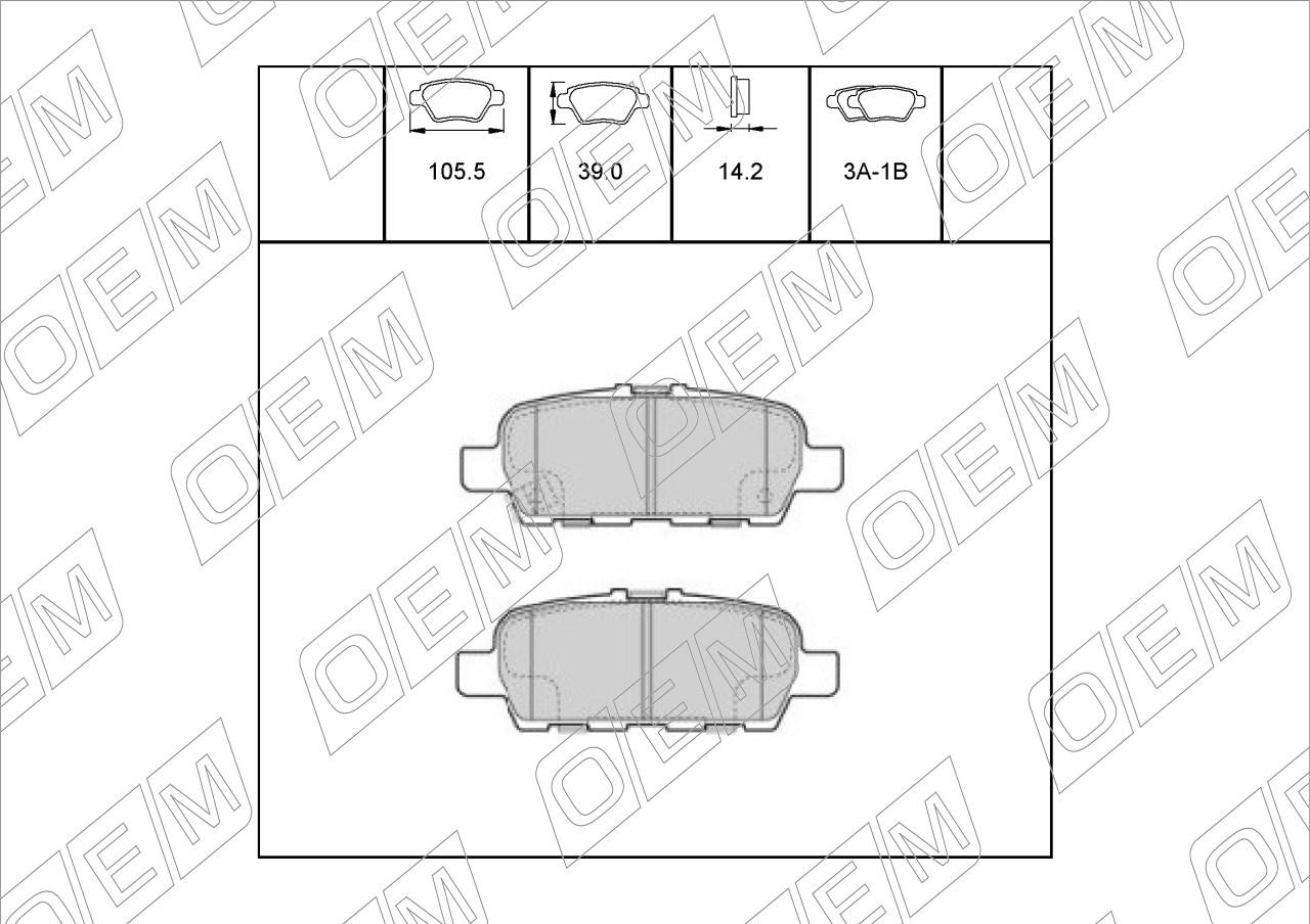 Колодки тормозные дисковые задние  Nissan  Qashqai  1 j10 
