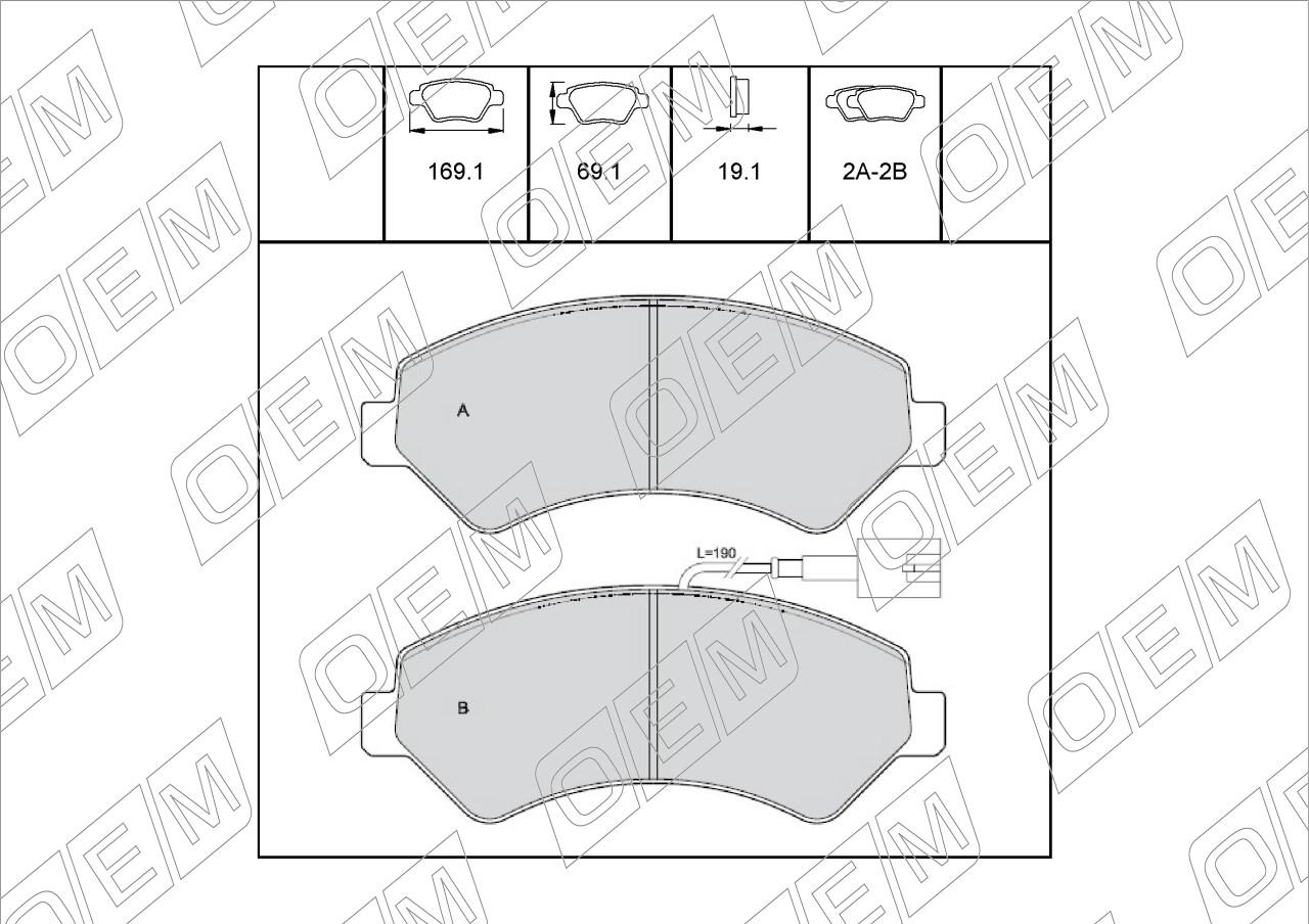 Колодки тормозные дисковые передние  Peugeot  Boxer  3 