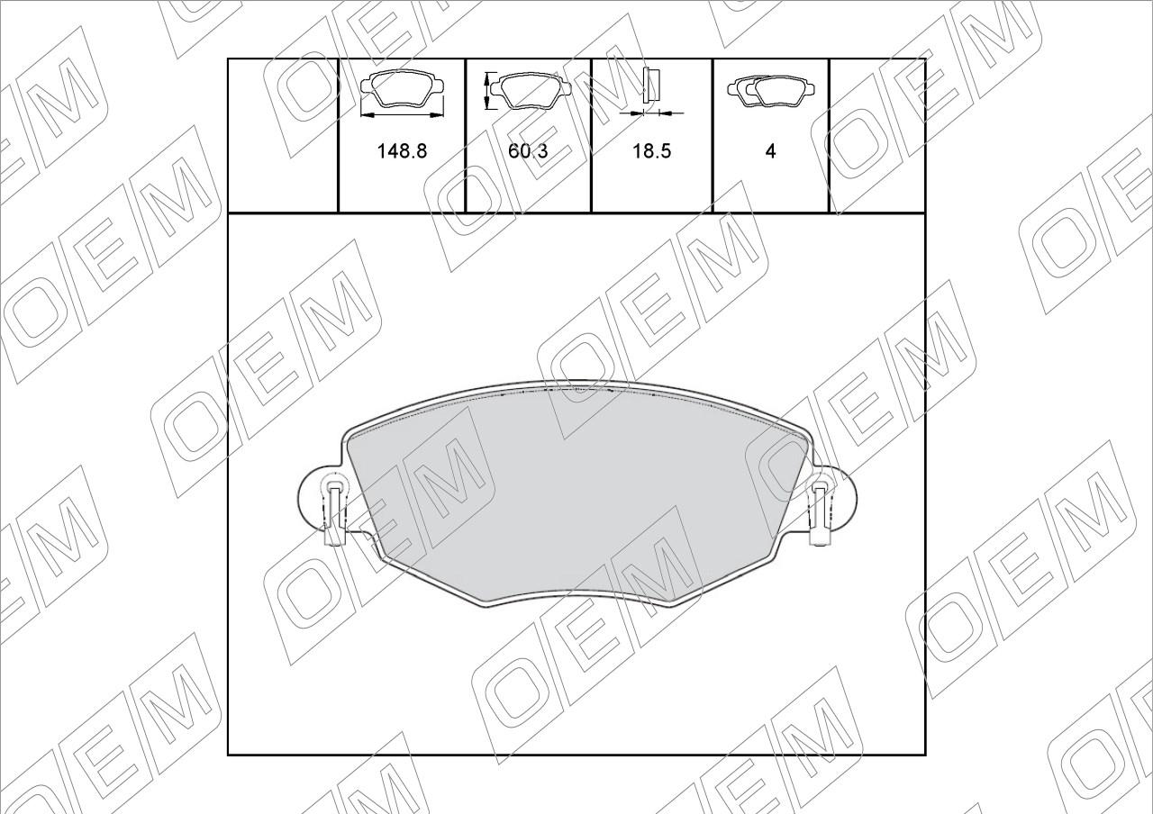 Колодки тормозные дисковые передние  Ford  Mondeo  3 