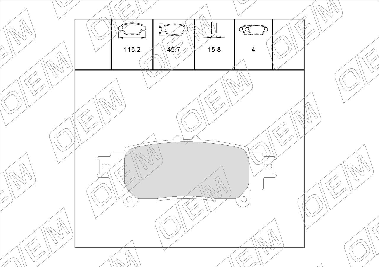 Колодки тормозные дисковые задние  Lexus  RX  3 AL10 