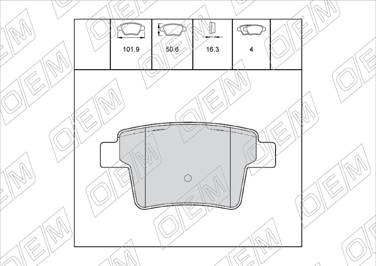 Колодки тормозные дисковые задние  Ford  Mondeo  3 